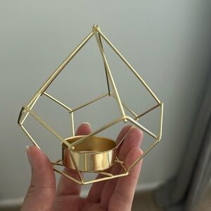 Geometric Gold Tea Candle Holder (5)